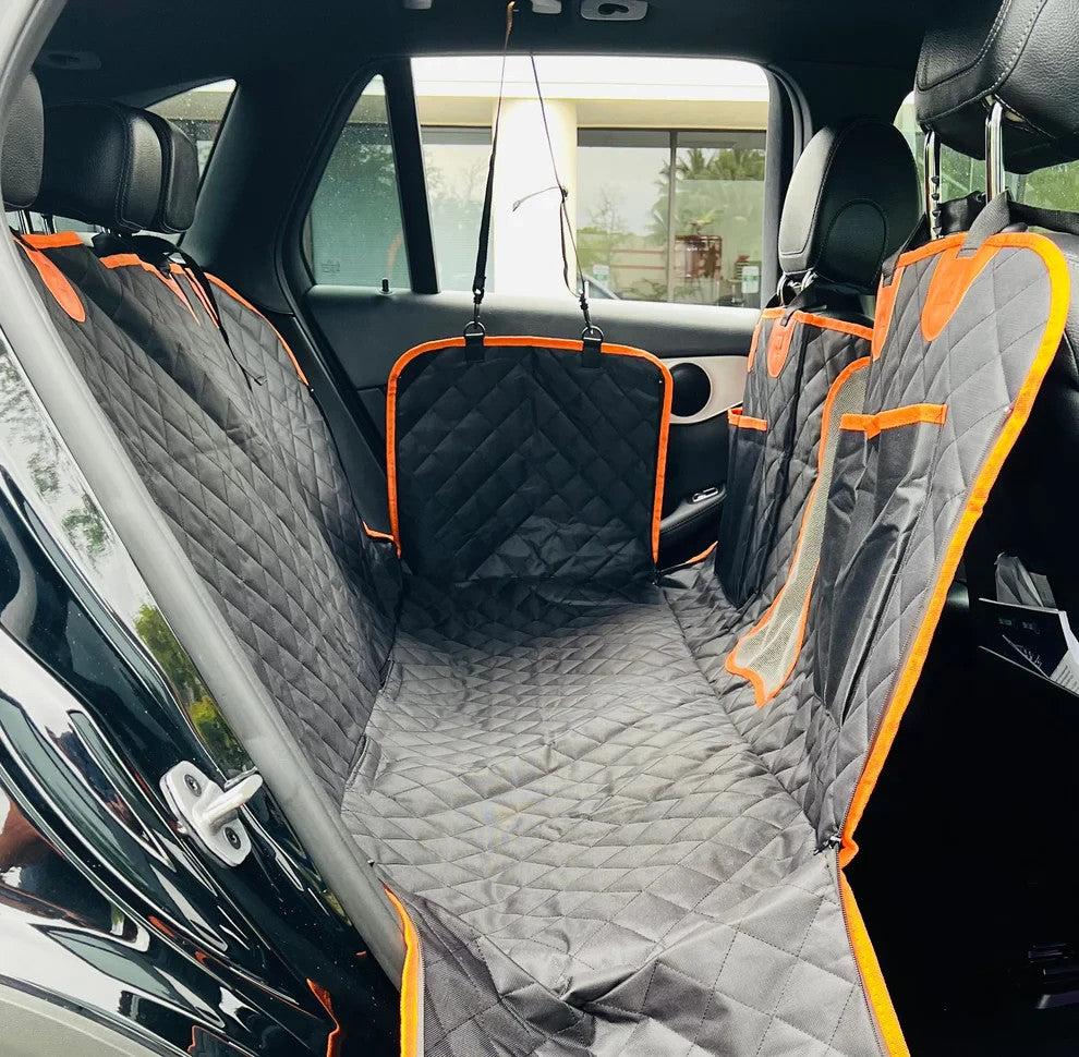 Dog Car Seat Cover for Back Seat, Waterproof Seat Protector Scratchproof - Black