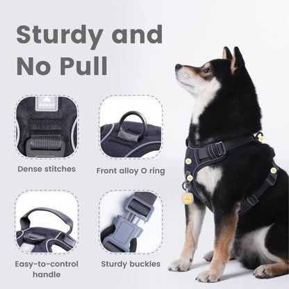 No Pull Dog Harness with Pet ID Tag, Reflective Vest