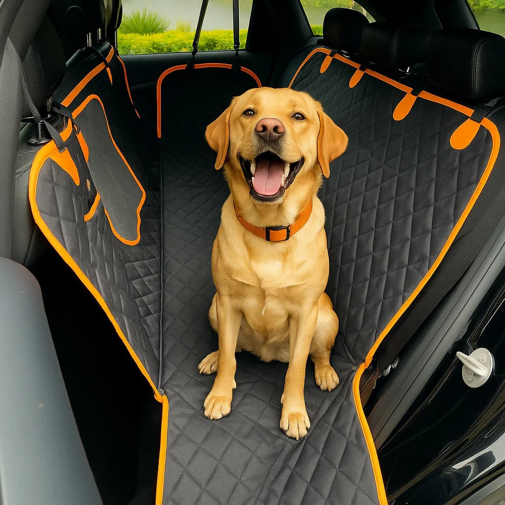 Dog Car Seat Cover for Back Seat, Waterproof Seat Protector Scratchproof - Black