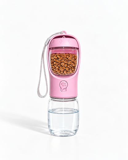 2-in-1 Portable Pet Water Bottle & Food Container
