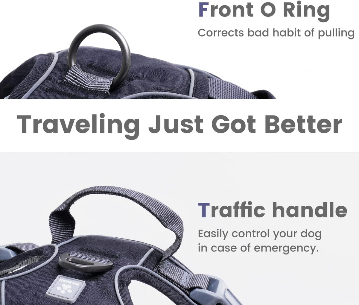No Pull Dog Harness with Pet ID Tag, Reflective Vest