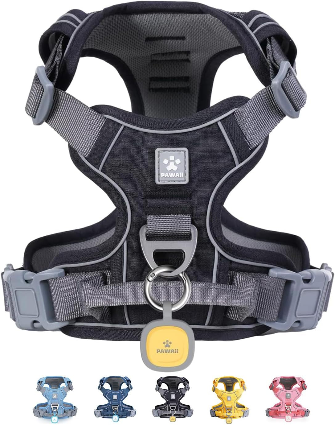 No Pull Dog Harness with Pet ID Tag, Reflective Vest